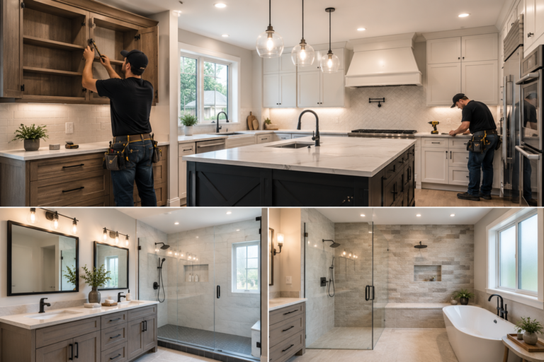 Kitchen and bathroom work